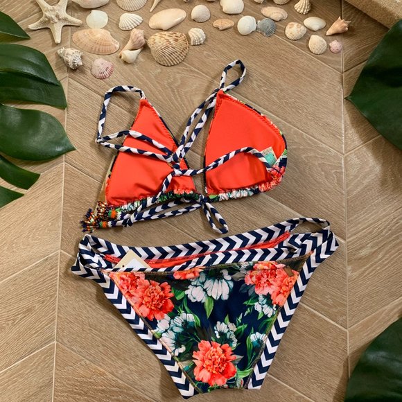 Navy, white and red Bikini - Picture 2 of 2